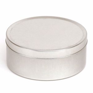 Silberne runde nahtlose Kerzendose - 250ml - Single