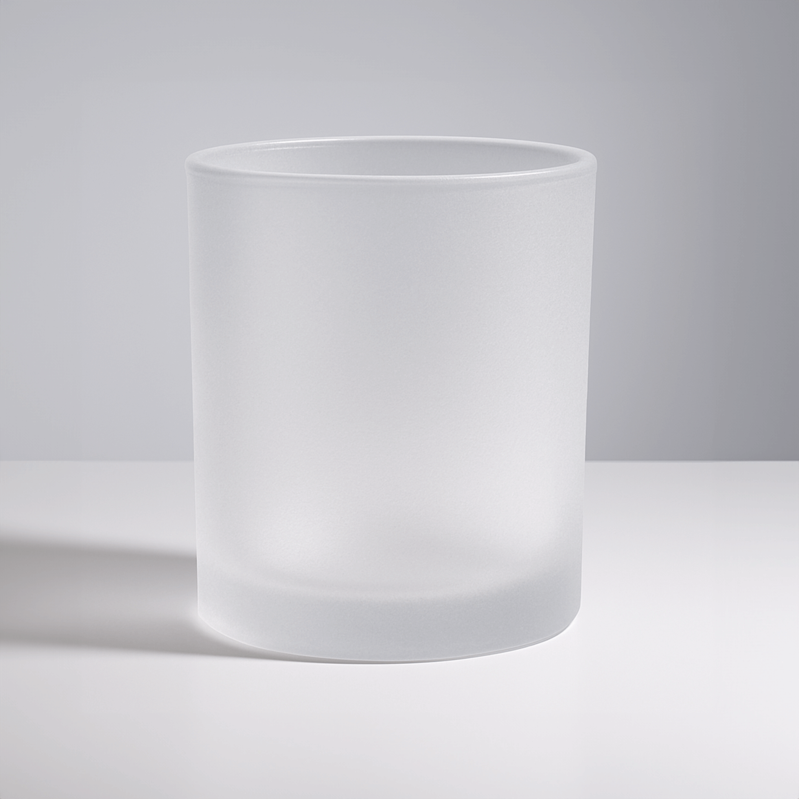 Mattiertes, klares Glas