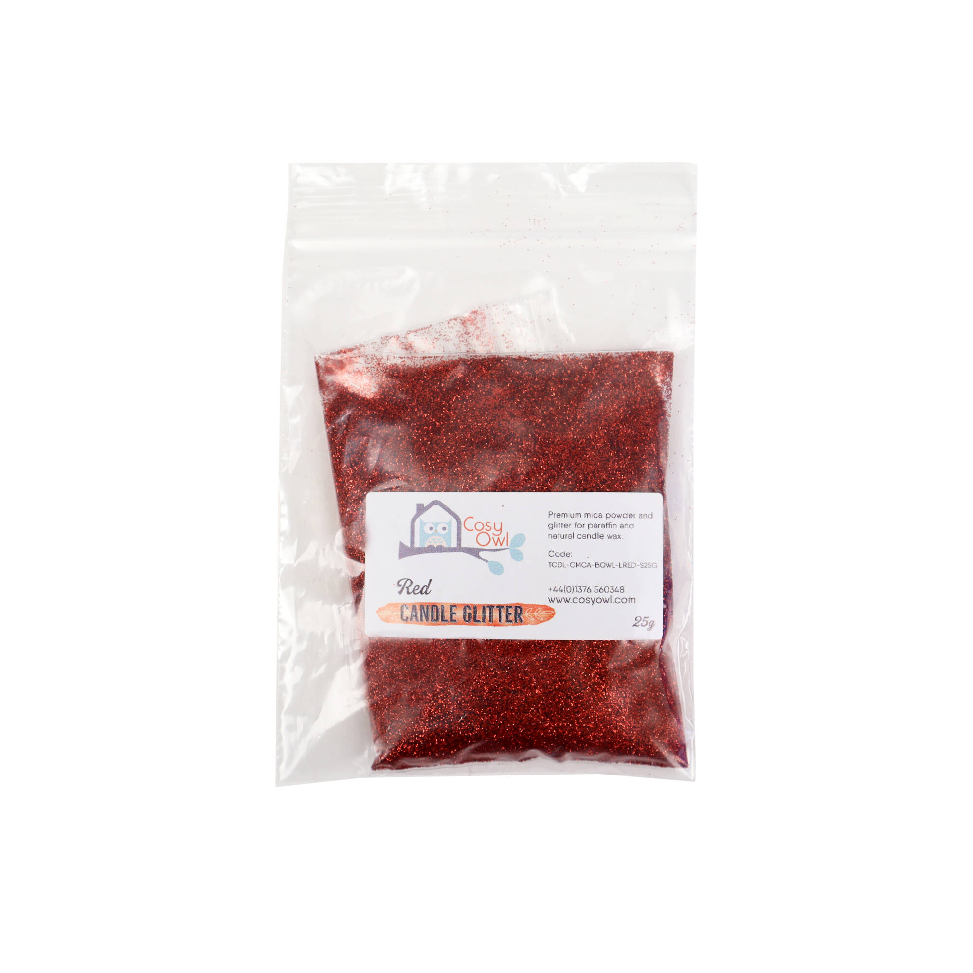 Bougie rouge scintillante – Image 2