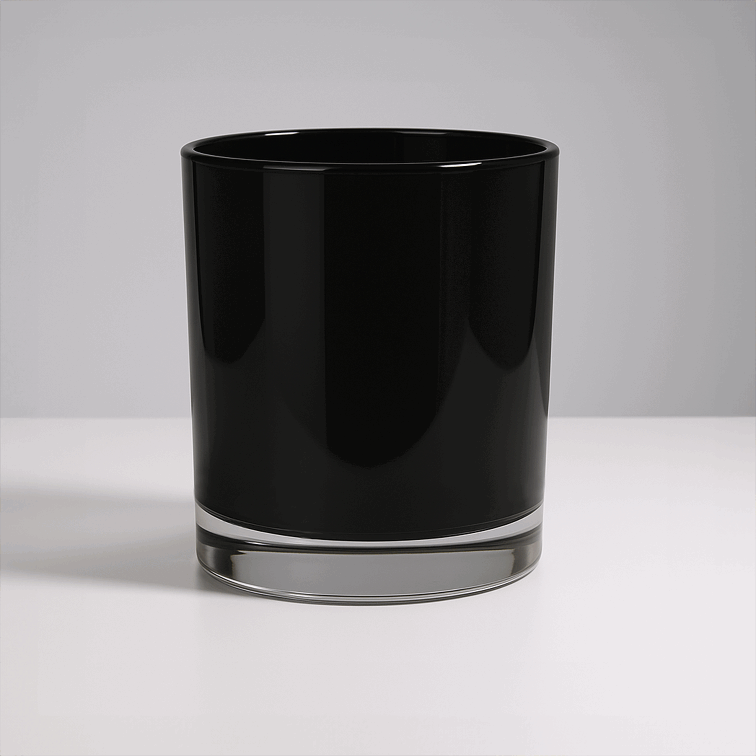 Verre noir brillant