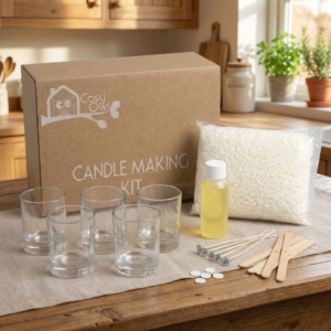 Kit pour fabriquer des bougies de soja – Fabriquez 5 bougies parfumées à la maison | Parfums de Noël