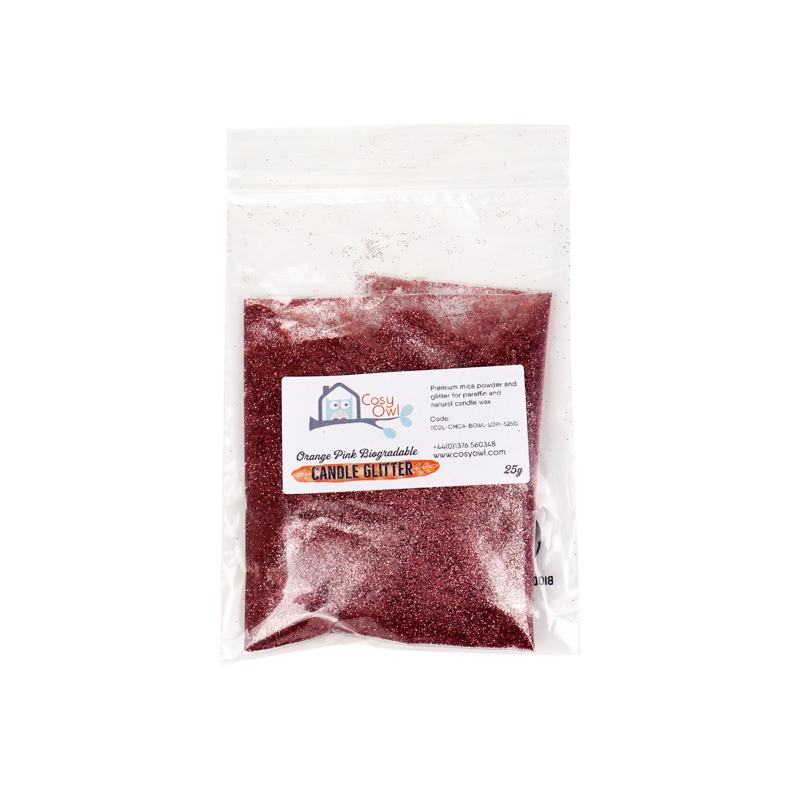 Orange Pink Biodegradable Candle Glitter 2 Orange Pink Biodegradable Candle Glitter - Image 2