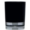 Glass Container - 30cl Karen Round (Gloss Black) - Pack of 12