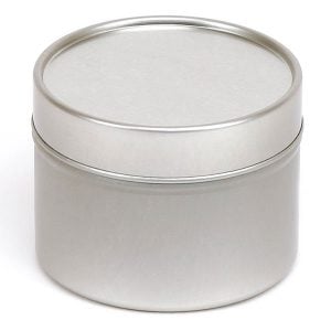 Silver Round Candle Tin - 100ml - Single