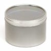 Silver Round Candle Tin With Window Lid - 250ml - Single