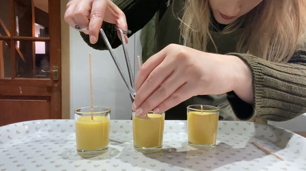 How To Make A Beeswax Candle Beeswax Candle Making Tutorial Cosy Owl