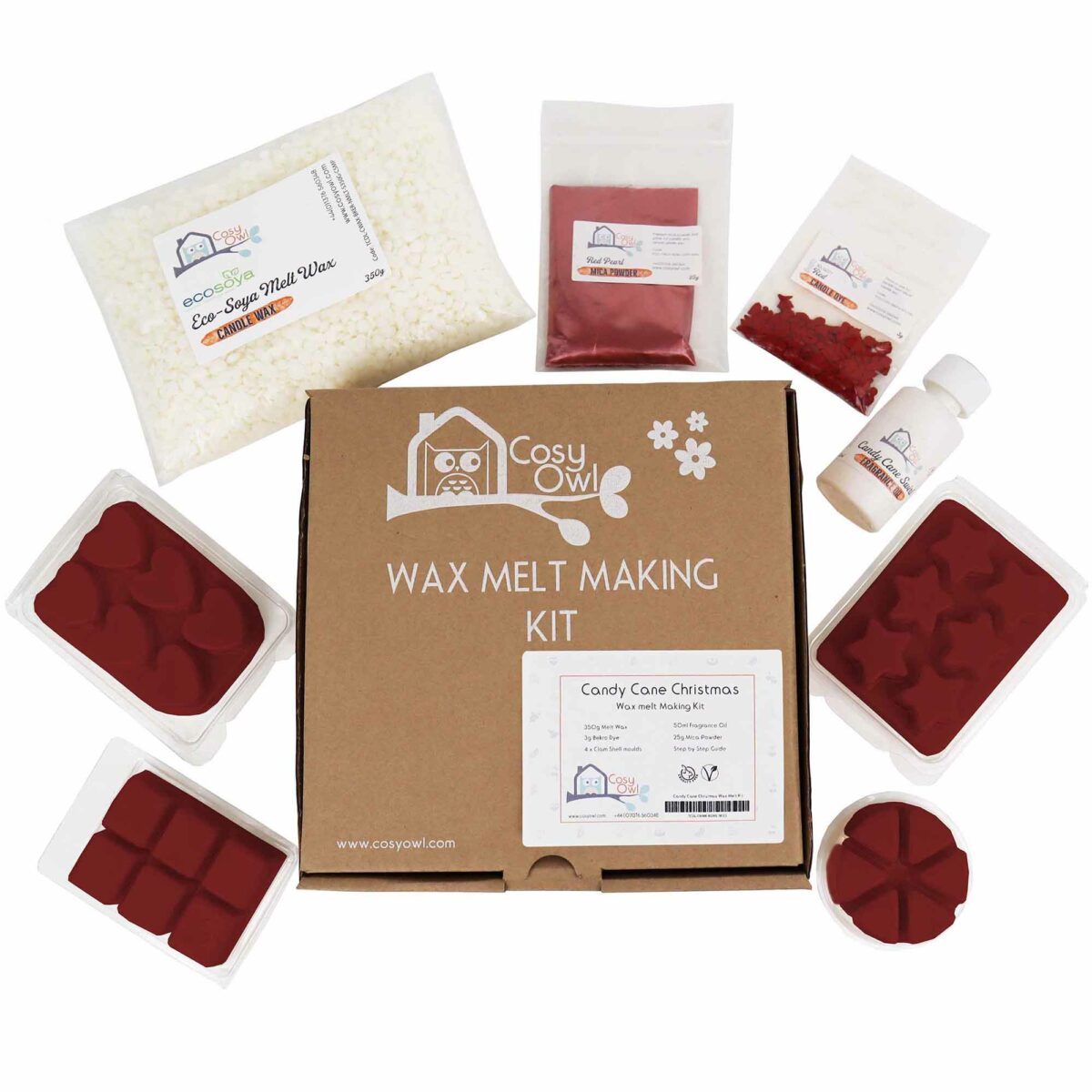 Candy Cane Wax Melt Making Kit Cosy Owl