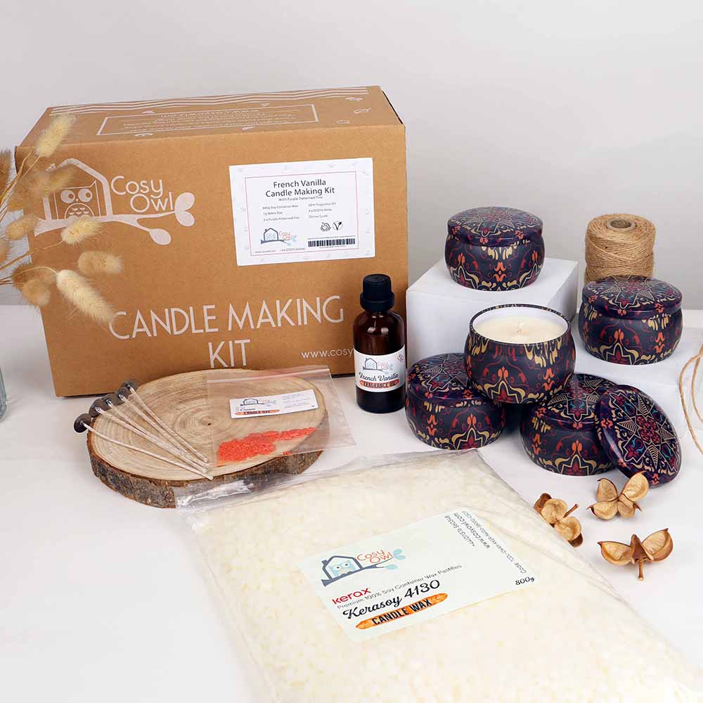 Soy Wax Candle Making Kit - Purple Patterned Tin – DISCONTINUED French Lavender