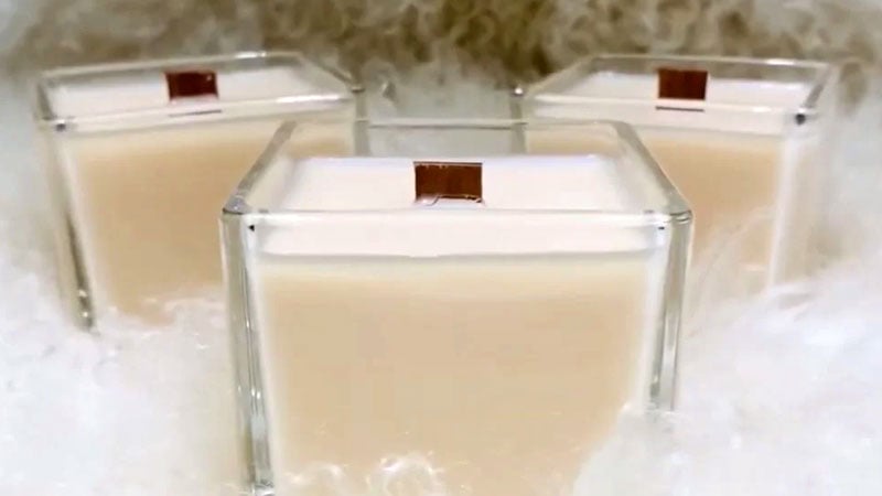 Bougies de luxe avec mèches De bois